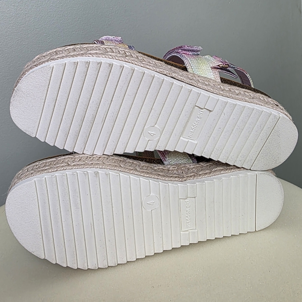 Madden Girl Teddy-T Pastel Tie-Dye Platform Velcro Sandals, Size 4 NEW IN BOX! - Picture 13 of 15